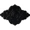 Ekena Millwork Piedmont Ceiling Medallion (Fits Canopies up to 6 1/2"), 67 1/8"W x 48 5/8"H x 1 7/8"P, Jet Black CM67PEBLF - alternate 1